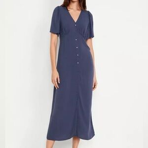 Old Navy Navy Blue Midi Dress